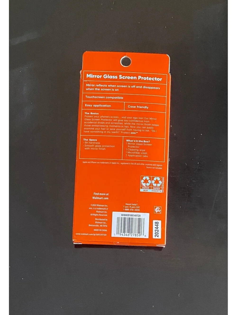 Onn Mirror Glass Screen Protector for iPhone 16 Pro